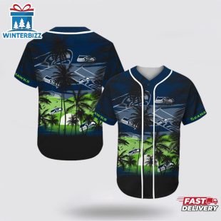 NFL Seattle Seahawks All Over Print Baseball Jersey Shirt