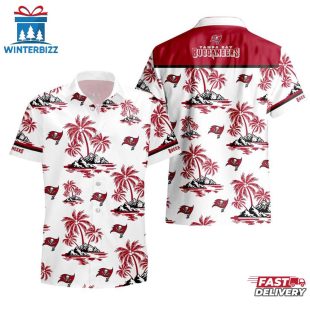NFL Tampa Bay Buccaneers Team Tree Pattern Hawaiian Shirt