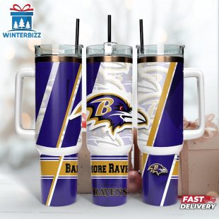 NFL Team Baltimore Ravens Logo Tumbler 40Oz Handle