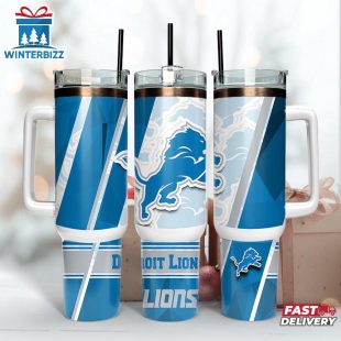 NFL Team Detroit Lions Logo Tumbler 40Oz Handle