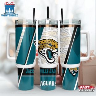 NFL Team Jacksonville Jaguars Logo Tumbler 40Oz Handle