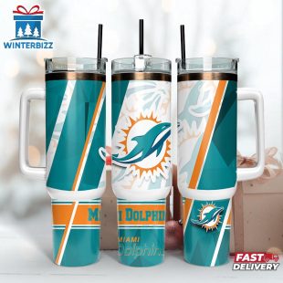 NFL Team Miami Dolphins Logo Tumbler 40Oz Handle