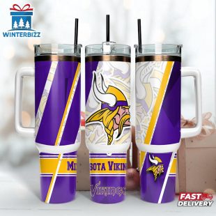 NFL Team Minnesota Vikings Logo Tumbler 40Oz Handle