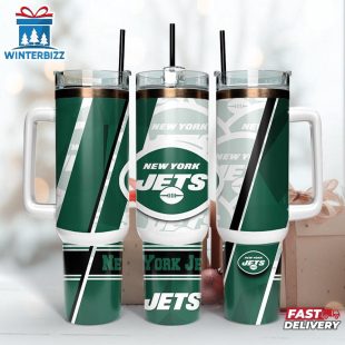 NFL Team New York Jets Logo Tumbler 40Oz Handle