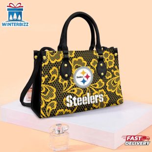 Pittsburgh Steelers Floral NFL Leather Handbag