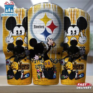 Pittsburgh Steelers NFL Mickey Mouse Pattern Tumbler
