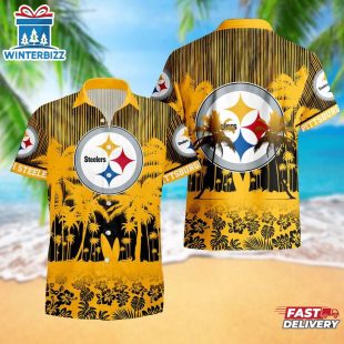 Pittsburgh Steelers Palm Tree Garden Pattern Hawaii Shirt