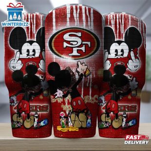 San Francisco 49ers NFL Mickey Mouse Pattern Tumbler