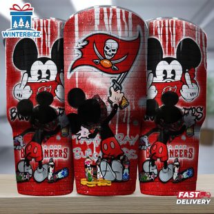 Tampa Bay Buccaneers NFL Mickey Mouse Pattern Tumbler