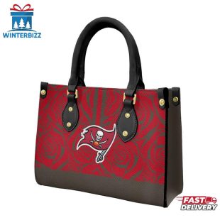 Tampa Bay Buccaneers Rose Pattern NFL Leather Handbag