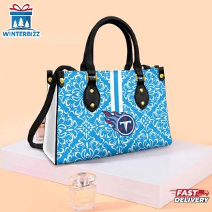 Tennessee Titans Flower Pattern Limited Edition NFL Leather Handbag