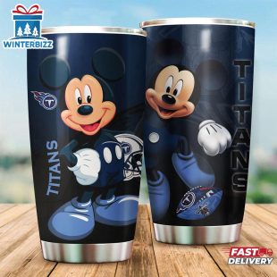 Tennessee Titans Mickey Mouse NFL Team Tumbler For Fans