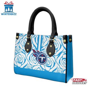 Tennessee Titans Rose Pattern NFL Leather Handbag