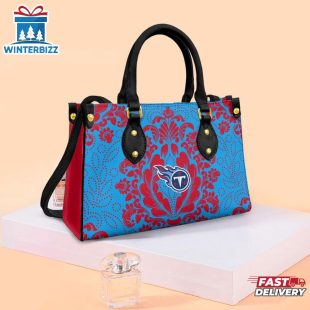 Tennessee Titans s Flower Pattern NFL Leather Handbag