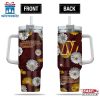 Washington Commanders Flowers Pattern NFL Tumbler 40Oz