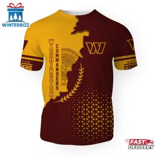 Washington Commanders Team Football NFL 3D T-Shirt