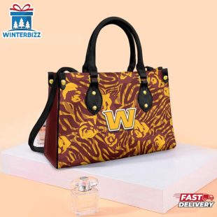 Washington Football Team Rose Character NFL Leather Handbag