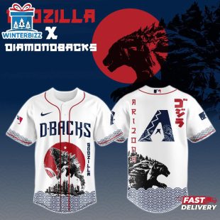 Arizona Diamondbacks MLB x Godzilla Baseball Jersey Shirt For Fans