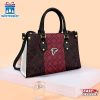 Atlanta Falcons Flower Pattern NFL Logo Team Leather Handbag
