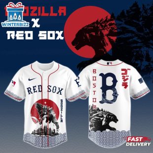 Boston Red Sox MLB x Godzilla Baseball Jersey Shirt For Fans