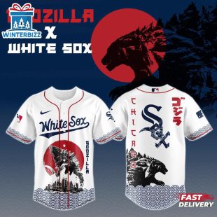 Chicago White Sox MLB x Godzilla Baseball Jersey Shirt For Fans