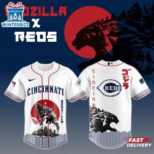 Cincinnati Reds MLB x Godzilla Baseball Jersey Shirt For Fans