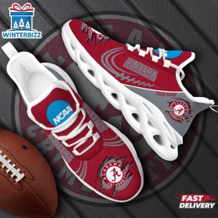 Custom Name Alabama Crimson Tide NCAA Team Sport Max Soul Shoes