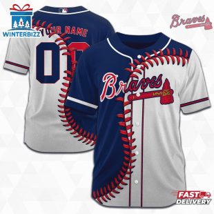 Custom Name And Number Atlanta Braves MLB Baseball Jersey