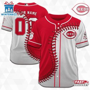 Custom Name And Number Cincinnati Reds MLB Baseball Jersey