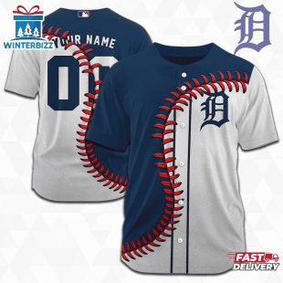 Custom Name And Number Detroit Tigers MLB Baseball Jersey
