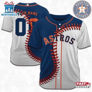Custom Name And Number Houston Astros MLB Baseball Jersey