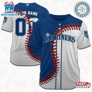 Custom Name And Number Seattle Mariners MLB Baseball Jersey