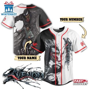 Custom Name And Number Venom Baseball Jersey For Fans