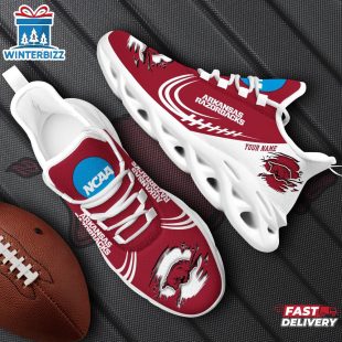 Custom Name Arkansas Razorbacks NCAA Team Sport Max Soul Shoes