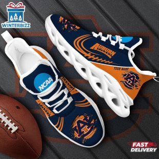 Custom Name Auburn Tigers NCAA Team Sport Max Soul Shoes
