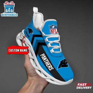Custom Name Carolina Panthers Sport NFL Max Soul Shoes