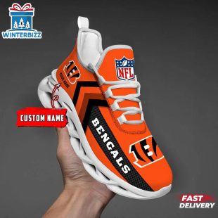 Custom Name Cincinnati Bengals Sport NFL Max Soul Shoes