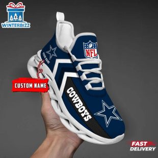 Custom Name Dallas Cowboys Sport NFL Max Soul Shoes