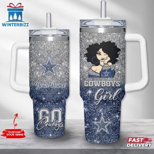 Custom Name Dallas Cowboys Tumbler 40Oz With Handle