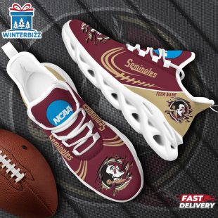 Custom Name Florida State Seminoles NCAA Team Sport Max Soul Shoes
