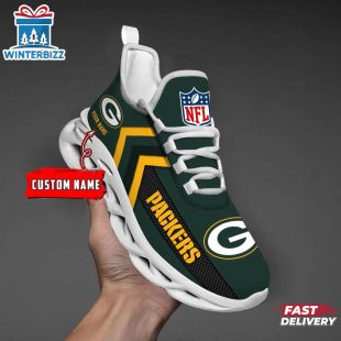 Custom Name Green Bay Packers Sport NFL Max Soul Shoes