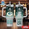 Custom Name Green Bay Packers Team Pattern Tumbler 40Oz With Handle