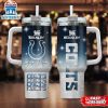 Custom Name Indianapolis Colts Team Pattern Tumbler 40Oz With Handle