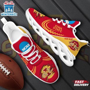 Custom Name Iowa State Cyclones NCAA Team Sport Max Soul Shoes