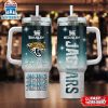 Custom Name Jacksonville Jaguars Team Pattern Tumbler 40Oz With Handle