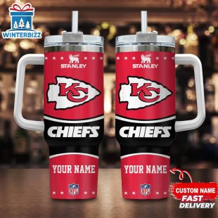 Custom Name Kansas City Chiefs Tumbler 40Oz With Handle
