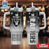 Custom Name Las Vegas Raiders Team Pattern Tumbler 40Oz With Handle