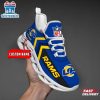 Custom Name Los Angeles Rams Sport NFL Max Soul Shoes