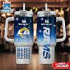 Custom Name Los Angeles Rams Team Pattern Tumbler 40Oz With Handle