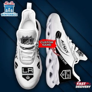 Custom Name NHL Los Angeles Kings Team Sport Max Soul Shoes